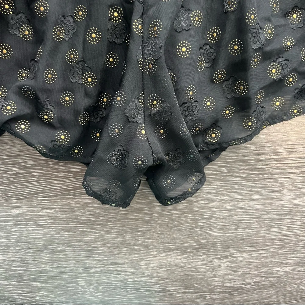 Lucy in the Sky Picnic Pretty Black Chiffon Shorts